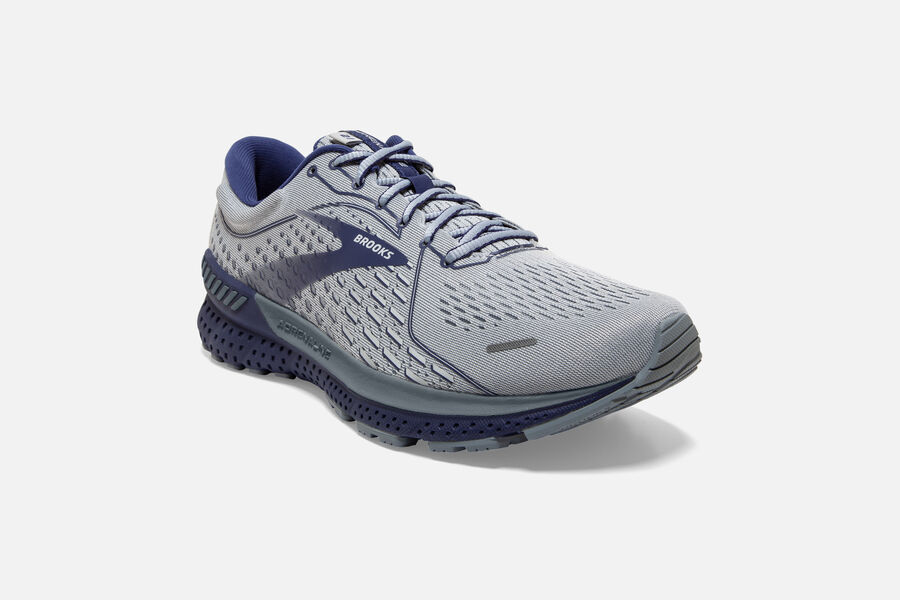 Adrenaline GTS 21 Road Brooks Running Shoes NZ Mens - Grey - LTBAHF-790